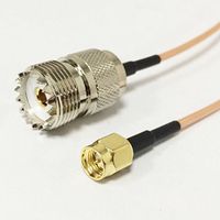 UHF SO239 female to SMA MALE plug RF jumper cable adapter RG316 15cm NEW Good Quality Fast USA Shipping