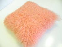 100% Pure Mongolian Long Goat Fur Cushion/Pillow Cover-20" x 20", Luxurious and Irresistible, This Mongolian Fur Pillow Cover Will Bring Texture and Warmth to Any Room. Soft.