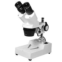 10X/20X WF Industrial Binocular Stereo Microscope Dissecting Electronic Repair Solder Gem Stone Fibre Coin Bullet Hair Post Stand 10X Eyepiece + Light FS12110128 BoliOptics