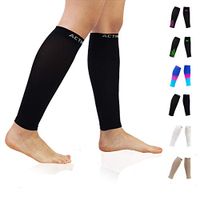 Compression Calf Sleeves (20-30mmHg) for Men & Women- Leg Compression Socks for Shin Splint,Running,Medical, Travel, Nursing (Black, X-Large)