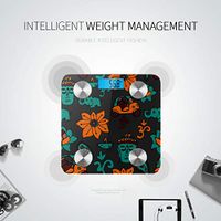 Bluetooth Body Scales Cartoon Cute Beautiful Rickshaw Scales Weight Body Fat Composition Monitor Analyzer with Smartphone App for Body Management-396 Lbs