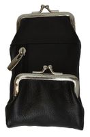 Genuine Leather Cigarette and Lighter Case with Twist Clasp by Marshal (Red)