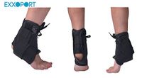 EXXOPORT Ankle Stabilizer Brace I Adjustable Straps and Lace I for Sports, Sprain Ankle, Joints Pain, and Injury Recovery (Large (13"-14"))