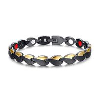 Men's Magnetic Bracelet Made of Titanium Steel, Pain Relief Arthritis and Carpal Care Gifts, Male and Female Wristbands (Black)