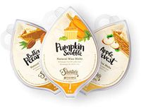 Natural Fall Soy Wax Melts Variety Pack - 3 Highly Scented 3 Oz. Bars - Apple Harvest, Butter Pecan Pie, Pumpkin Souffle - Soy & Essential Oils, Phthalate & Paraffin Free, Vegan, Non-Toxic