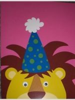 Whimsical Wiggly Eyes Lion Note Cards w/ Envelopes