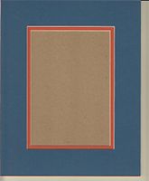 20x24 Royal Blue and Orange Double Picture Mats Bevel Cut for 16x20 Pictures