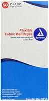 Dynarex Adhesive Fabric Bandage, 2 Inches X 4.5 Inches Sterile, 50 Count