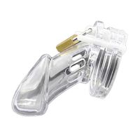a-YUEYUE Men's Plastic Cage Belt Device with 5Rings, Lock and Keys for Male, 3 Colors Optional