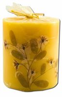 3 in Pillar (2-3/4 in x 3 in) Flower Candles Patchouli Auroshikha Candles & Incense 1 Candle