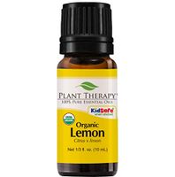 Plant Therapy Lemon Organic Essential Oil 100% Pure, USDA Certified Organic, Undiluted, Natural Aromatherapy, Therapeutic Grade 10 mL (1/3 oz)