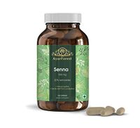 AyurForest Senna Supplement, 120 Capsules 500 mg Each, All Natural Non-GMO, Natural Laxative and relieves Occasional Constipation, maintains Regular Bowel Movements