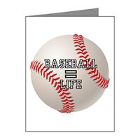 Note Card Baseball Equals Life