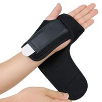 Gelible Hand & Wrist Brace Support, Removable Splint, Prevent Wrist Injury, Palm Band, Relieve for Carpal Tunnel Syndrome,Tendonitis and Arthritis Pain,One Size Fits Most, Black (Left)