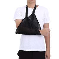 Mesh Arm Sling Adjustable Breathable Elbow Brace Support Shoulder Immobilizer(Black)