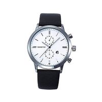 Clearance! Charberry Mens Swiss Five-Pin Watch Casual Waterproof Date Leather Military Gift Watch (A)