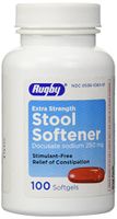 Stool Softener Docusate Sodium 250 mg 100 Caps