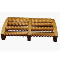 Wooden Dual Foot Massager Roller Pain Relief for Plantar Fasciitis Heal Spur Deep Tissue Acupressure Foot & Heel Massager