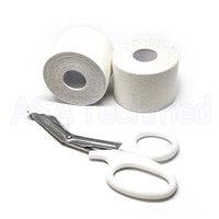 ASA Techmed Sport White Kinesiology Tape with Free Matching Shear - 16.5 ft Uncut Roll - Best Pain Relief Adhesive for Muscles, Shin Splints, Knee & Shoulder - 24/7 Waterproof Therapeutic Aid