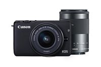 Canon EOS M10 Mirrorless Camera Kit EF-M 15-45mm f/3.5-6.3 and EF-M 55-200mm f/4.5-6.3 Image Stabilization STM Lenses (Black)
