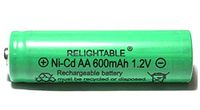 RELIGHTABLE 600mAh AA NiCd 1.2v Rechargeable Batteries Garden Solar Ni-Cd Light LED A (Pack of 12 (Low Self-Discharged))
