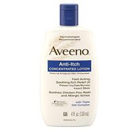 Aveeno Anti-Itch Concentrated Lotion with Calamine and Triple Oat Complex, Skin Protectant for Fast-Acting Itch Relief from Poison Ivy, Insect Bites, Chicken Pox, and Allergic Itches, 4 fl. oz