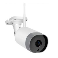 Outdoor Security Camera, 1080P Wi-Fi Surveillance Camera with IP66 Waterproof Metal housing, 50ft Night Vision, Motion Detection, Compatible with Alexa, 30 Days Cloud Trial, 128GB Local Storage