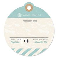 World Awaits - Travel Themed Party Favor Gift Tags (Set of 20)