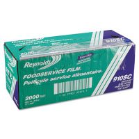 PVC Food Wrap Film Roll in Easy Glide Cutter Box, 12quot; x 2000 ft, Clear