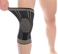 Copper Fiber Compression Knee Support Copper Knee Brace for Arthritis Pain Copper Knee Sleeve for Sport Workout Arthritis Relief-Single (Medium)