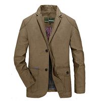 BBT-Shop Men's Jacket Suit Blazer Charm Coats Sweater Sweatshirt Outwear Blouse Bomber Overcoat Long Sleeve Autumn Winter Coat Tailcoat Top Business Praty Suit Pant Single Row Buckle Sportswear