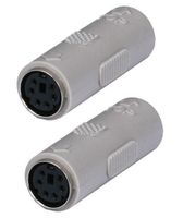 F YL 2x PS/2 Mini DIN6 MDIN M DIN 6 Female to Female Gender Changer Coupler Adapter