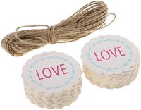 100pcs Love Paper Tags Gift Tags Label Tags Label Tags for Valentine's Day Wedding Favor Gift Card - Love