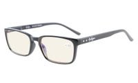 Eyekepper Readers Retro Spring Hinges Computer Reading Glasses (Black, Yellow Tinted Lenses) +1.75
