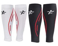Calf Compression Sleeves, (2 Pairs) for Men & Women, Premium Quality Footless Compression Socks Support for Sports, Running, Cycling, Travel, Calf Pain Relief, Swelling, Shin Splint, Black + White S