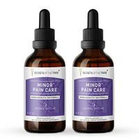 Secrets Of The Tribe - Minor Pain Care, Herbal Supplement Blend Drops Alcohol Liquid Extract, Musculoskeletal Pain Formula (2x4 fl oz)