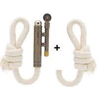 Vintage Lighter Retro Trench Rattlesnake Rope Velvet Metal Lighter Fire Starter Camping Outdoors,1 Lighter + 1 Rope