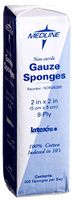 Woven Non-Sterile Gauze Sponges, 2x2 inches, 8-Ply (case of 5000)
