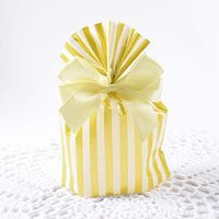 Cello Bags Candy Plastic cellophane Treat Favor Bags,Gold Stripe,Pack of 100