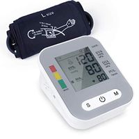 Blood Pressure Monitor, Automatic Accurate Upper Arm Digital Bp Machine, Pulse Rate Monitoring Meter with 22-42cm Cuff, 2x120 Memory Hypertension Home Detector