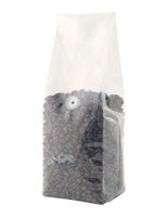 BAP 8 oz Clear Side Gusseted Bag with Valve for Coffee (100 pcs)
