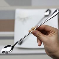 6x 7.5" Long Stainless Steel Ice Cream Cocktail Teaspoons Coffee Soup Tea Spoons