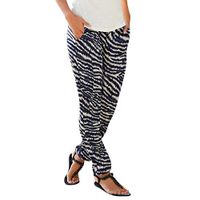 CCatyam Plus Size Pants for Women, Harem Yoga Trousers High Waist Print Loose Beach Casual Fashion Blue