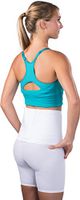 Saunders S'port All Back Support with White Compression Shorts: Men's, X-Large (Waist: 40" - 42")