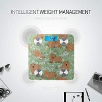 Bluetooth Digital Body Analyzer Scale Cartoon Cute Honest Dog Pet Chow Chow Smart Weight Scale Body Fat Composition Monitor Analyzer with Smartphone App for Body Management-396 Lbs