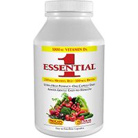 Andrew Lessman Essential-1 Multivitamin 180 Small Capsules 1000 IU Vitamin D3. 250 mcg Methyl B12. Lutein Lycopene Zeaxanthin. 24+ Nutrients. High Potency. No Additives. Ultra-Mild Only One Cap Daily
