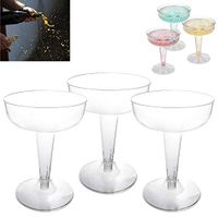 12 Pcs Champagne Flutes 5.4 oz Party Essentials Clear Plastic Glasses Disposable