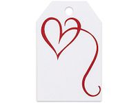 Heart Printed Gift Tags (50 Pack ) 2-1/4x3-1/2"