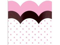 Pack Of 100, Flounce Chocolate & Pink Dot Cello Bags 1.2 Mil 5 X 3 X 11" Capacity 5 Cups Made In USA For Gourmet Treats, Birthdays, Baby & Valentine'S Day