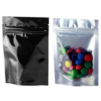 Smell Proof Barrier Bags - Zipper w/Heat Seal - 1,000 Bags (Black & Clear, 1/8 Ounce)